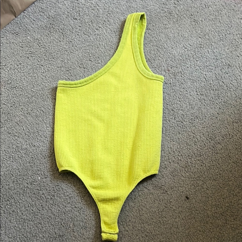 Lime Green One Shoulder One Piece